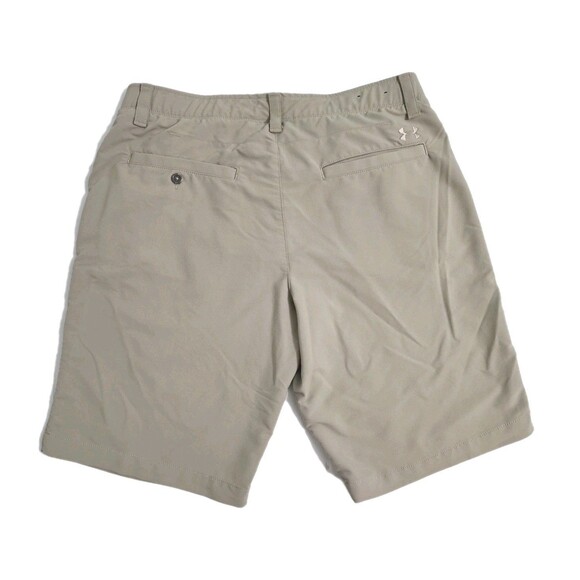 Under Armour Khaki Shorts Mens 36 Loose Heatgear Performance Golf Dress Chinos - Picture 6 of 10